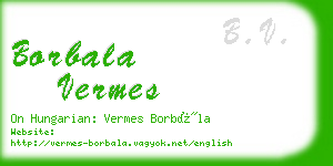 borbala vermes business card